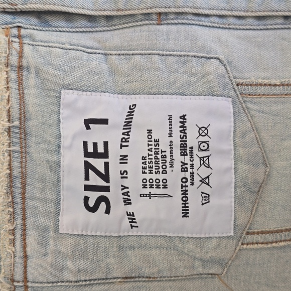 Bibisama "Hagane" Anime Inspired Streetwear Unisex Demin Jacket Size 1 - Picture 4 of 16